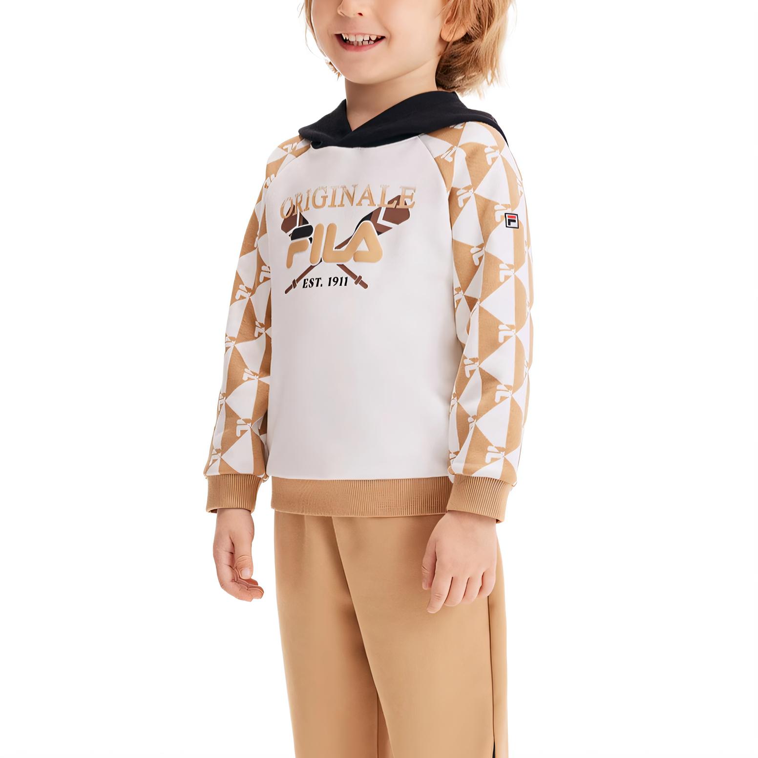 Мужское худи FILA KIDS ORIGINALE (белое) — фото 5