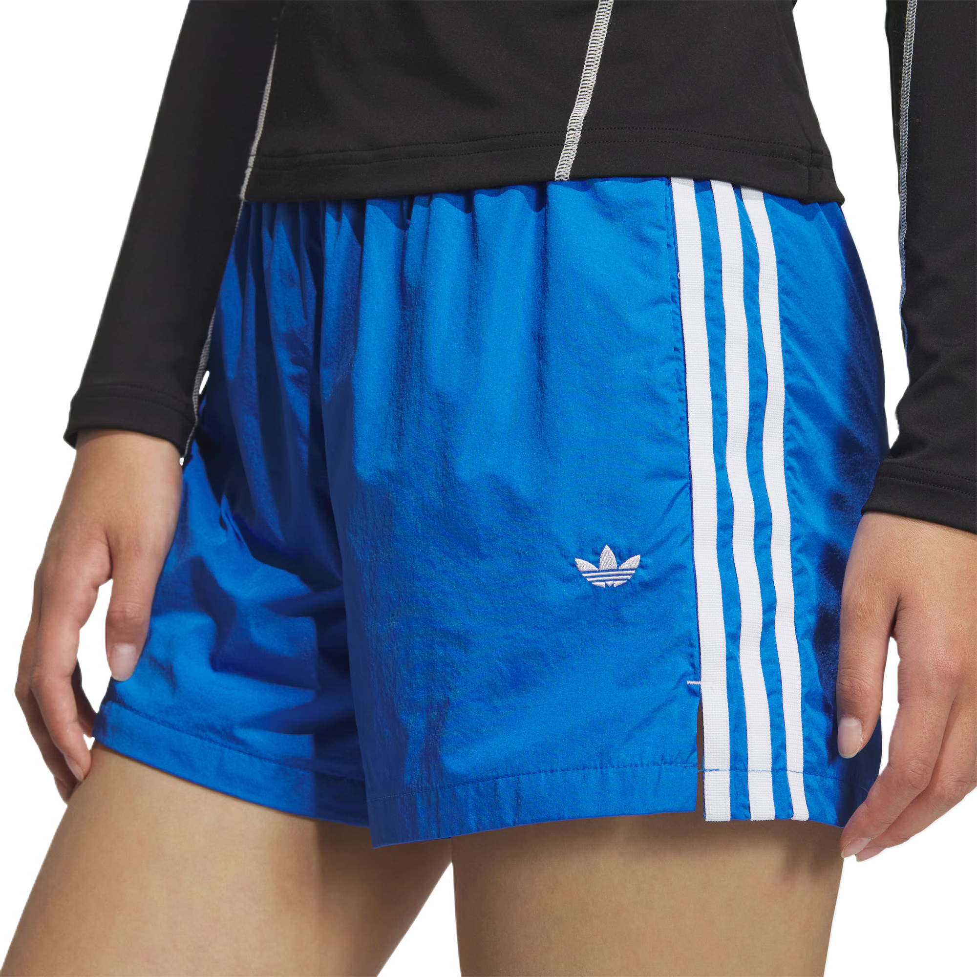 Adidas Originals 3 Stripes Sports Shorts Women’s Bird Feather Blue