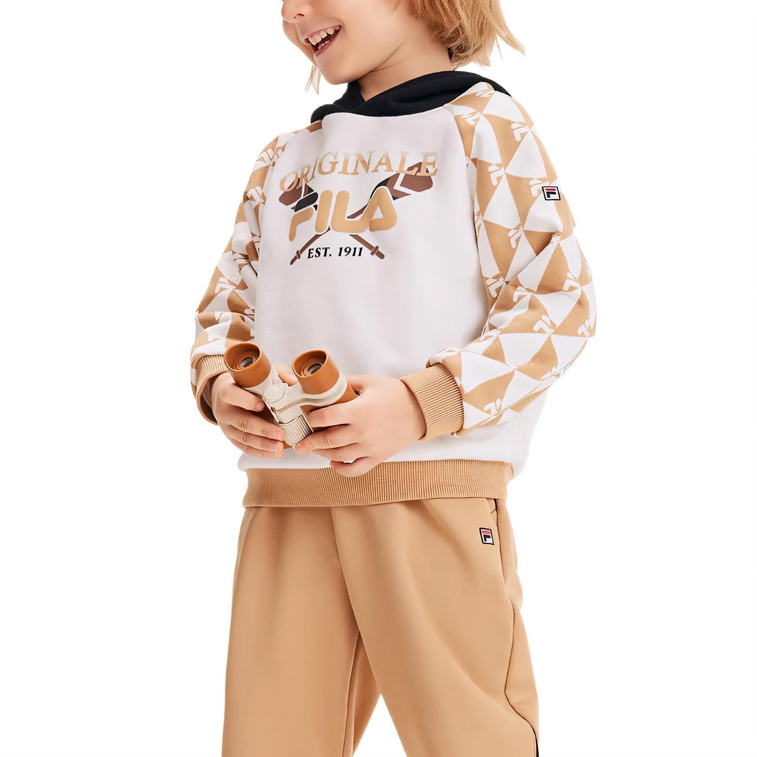 Мужское худи FILA KIDS ORIGINALE (белое) — фото 4
