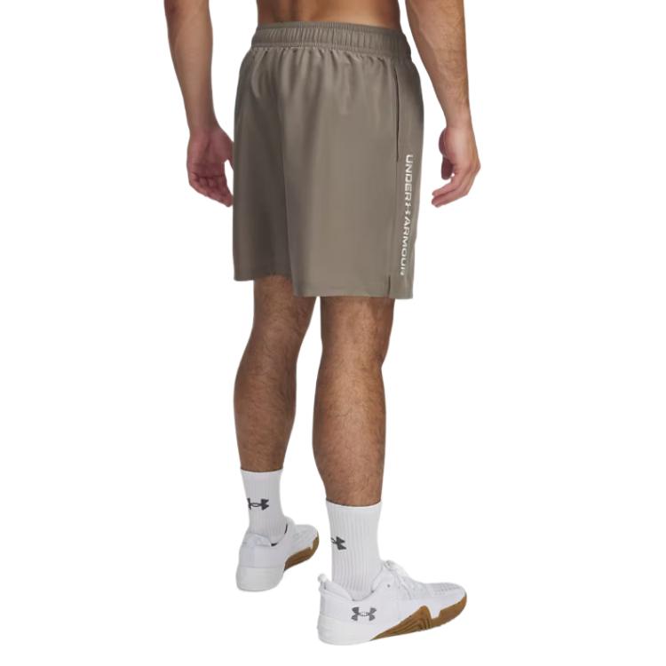 Under Armour TechWOVEN Wordmark Sports Shorts Men’s Taupe