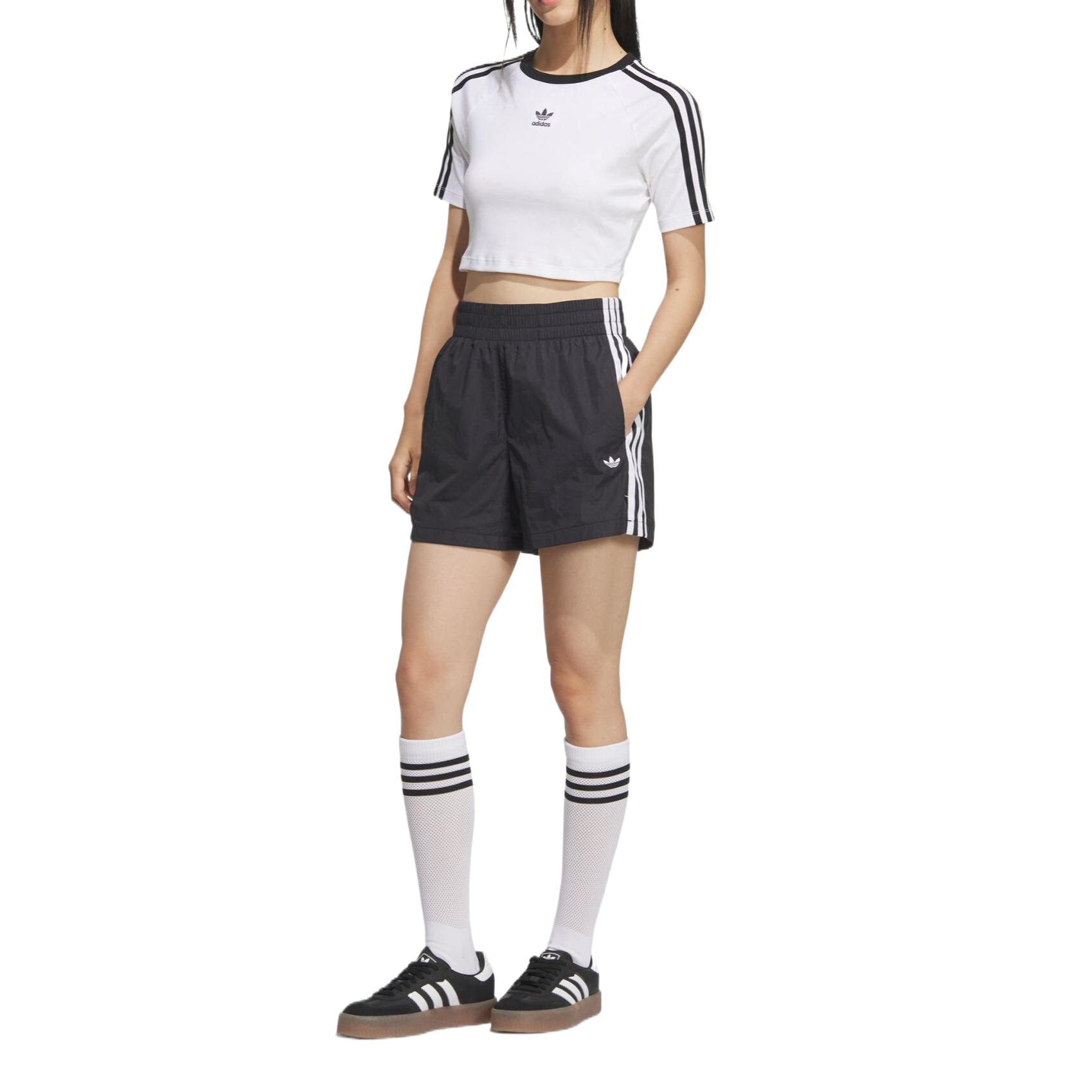 Adidas Originals 3 Stripes Sports Shorts Women’s Black