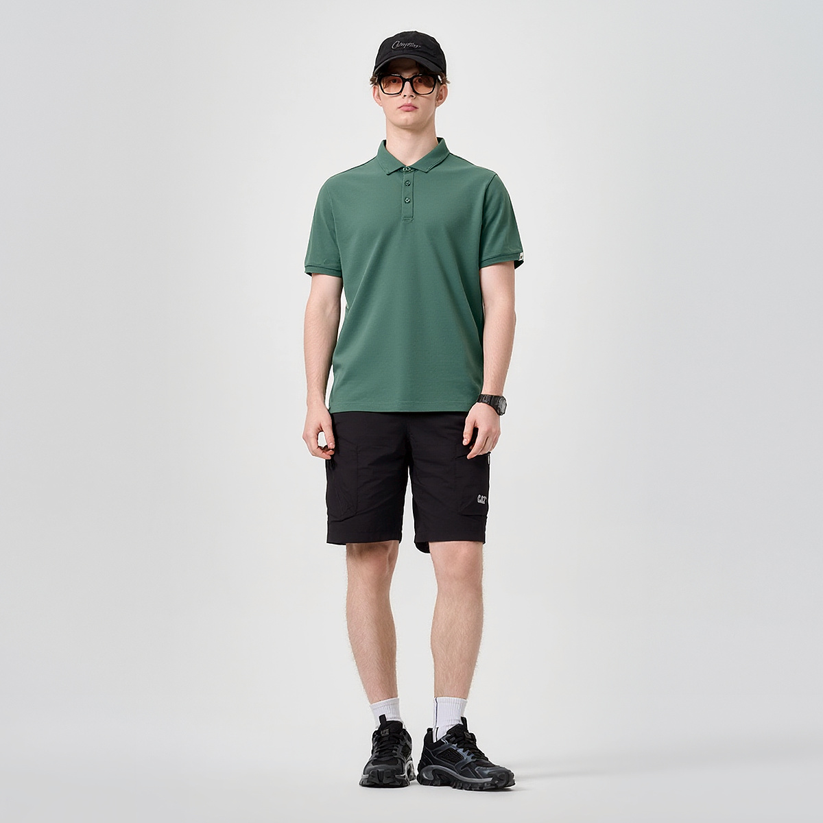 Мужская футболка CAT 26SS Polo (бежевая) — фото 13