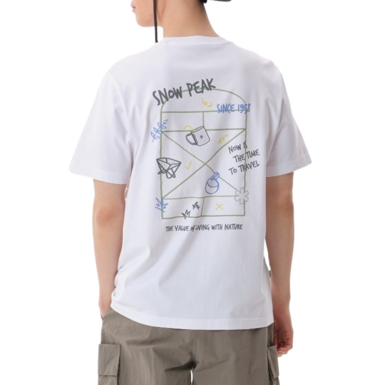 Футболка snow peak 25 Cotton Gear (бежевая) — фото 3