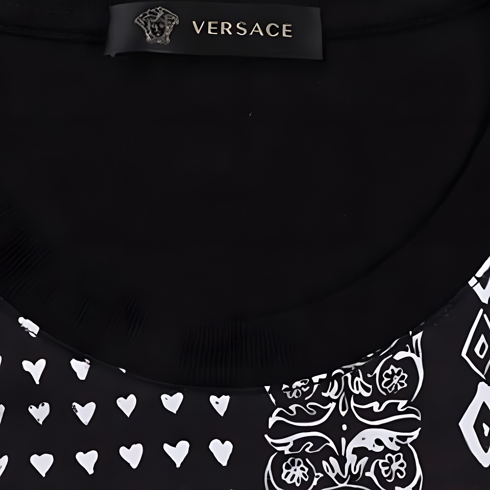 Мужская футболка Versace (черная) — фото 5