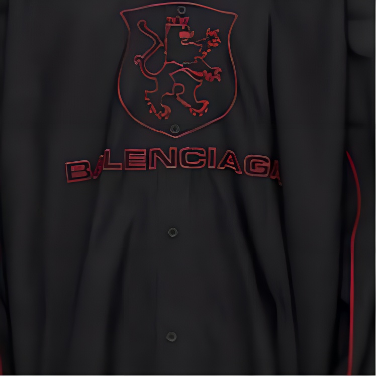 Мужская рубашка Balenciaga Logo (черная) — фото 4