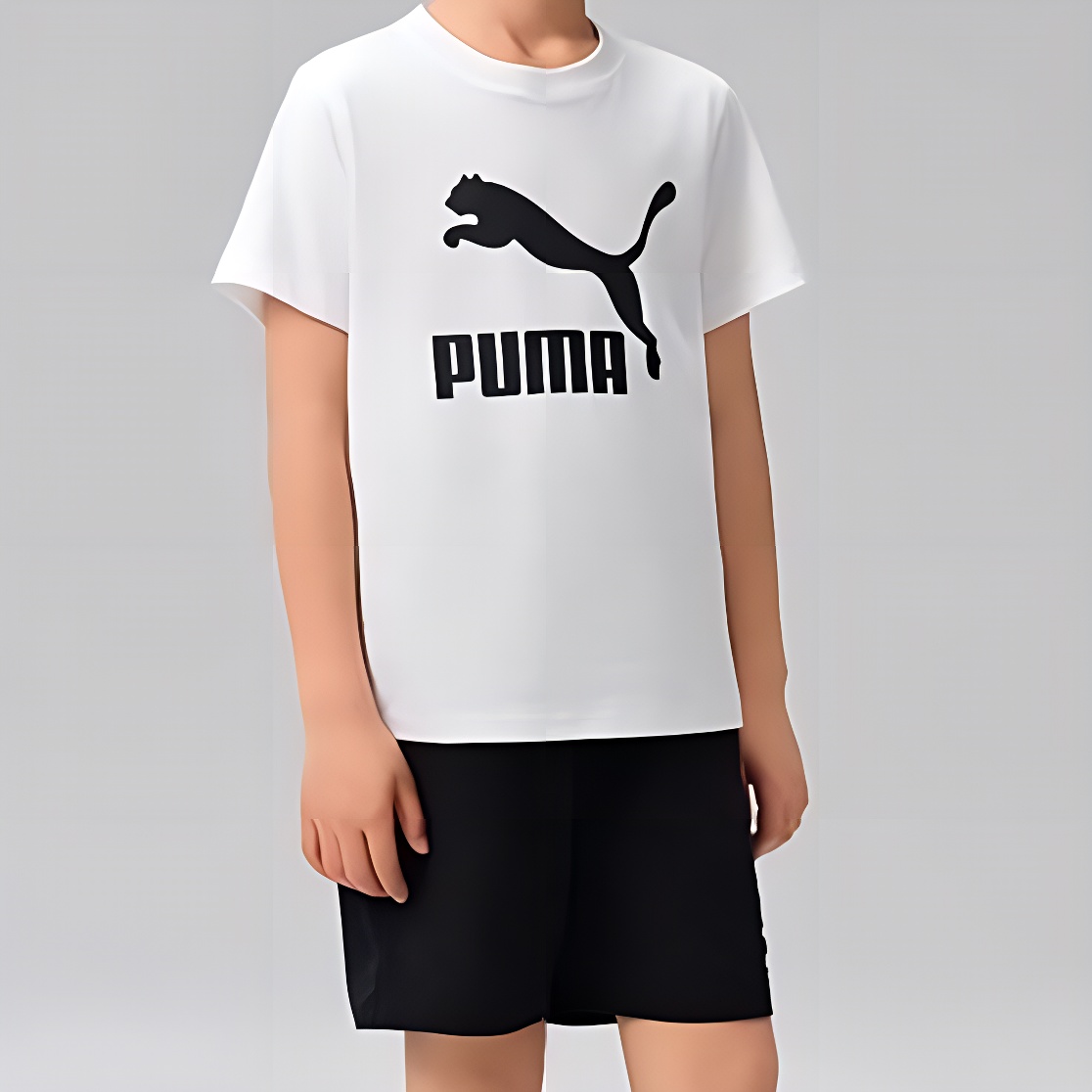 Мужской спортивный костюм PUMA (бело-черный) — фото 6