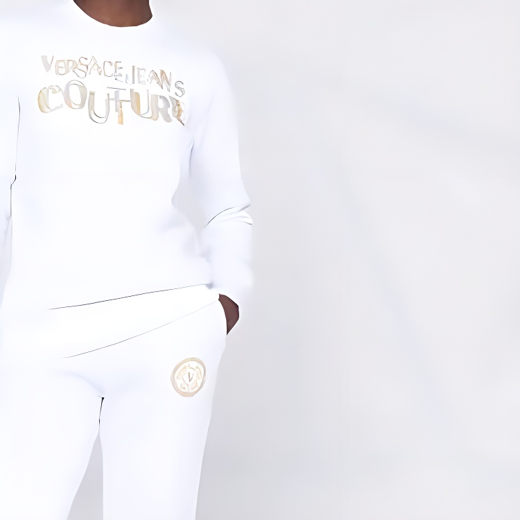 Женская толстовка Versace JEANS COUTURE FW21 Logo (белый) — фото 5