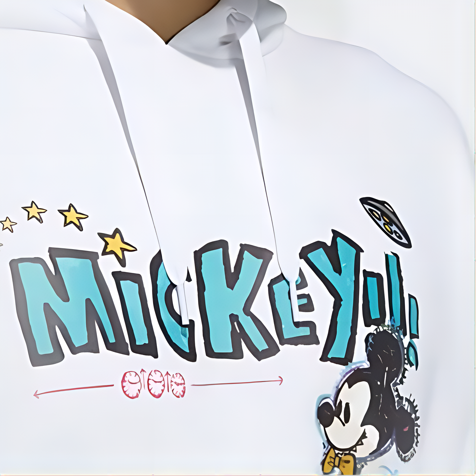 Мужское худи adidas originals Fangtastic (белое) — фото 4