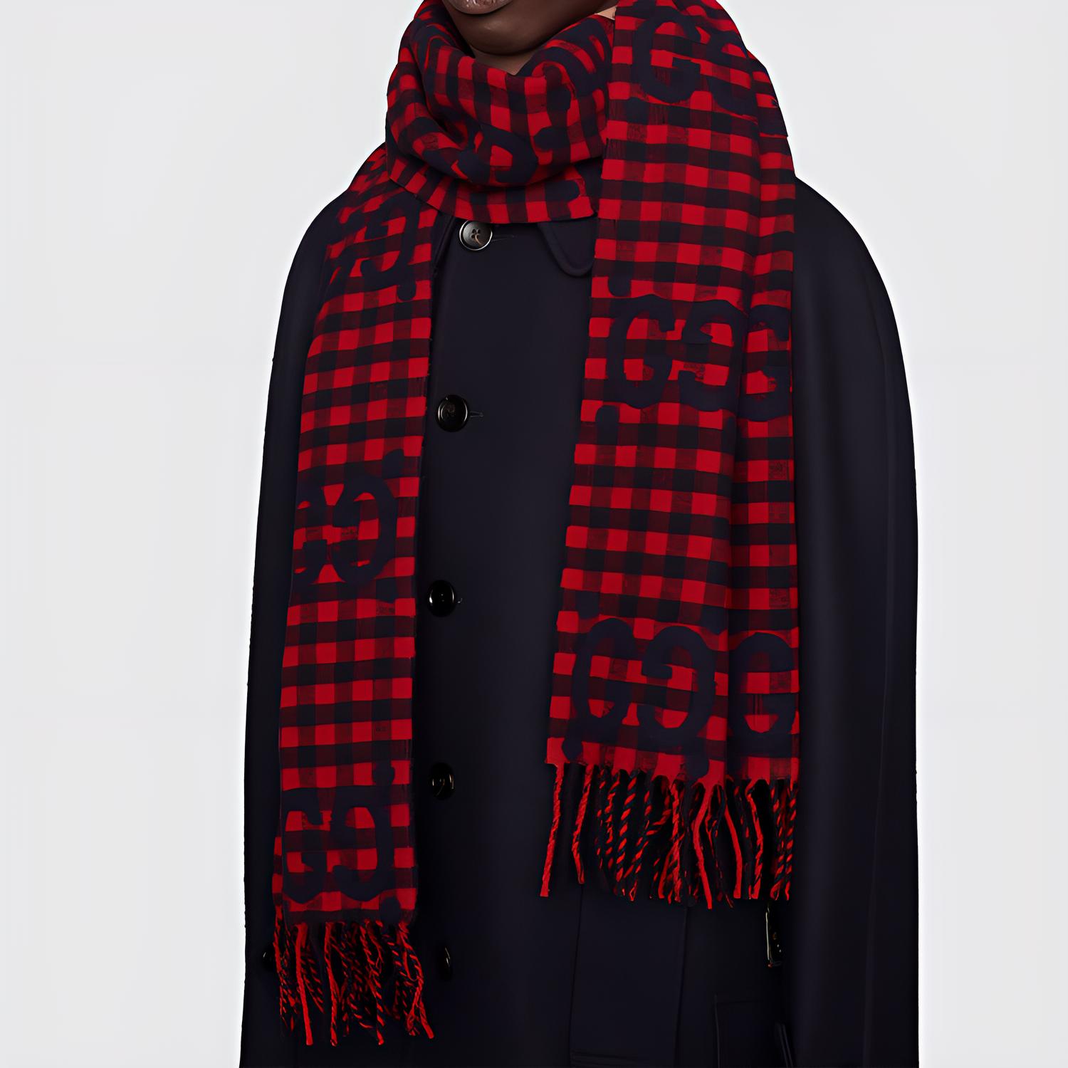 Шарф Gucci (красный) — фото 4