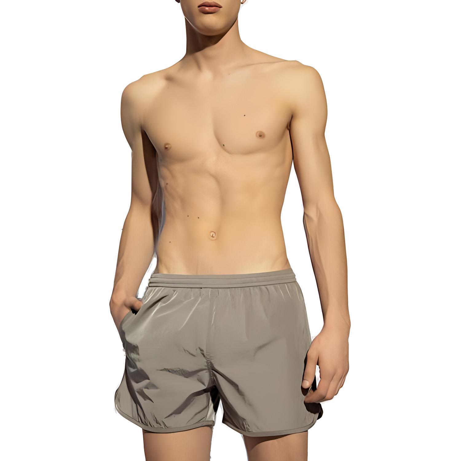 Ami Paris Logo Plaque Swim Shorts