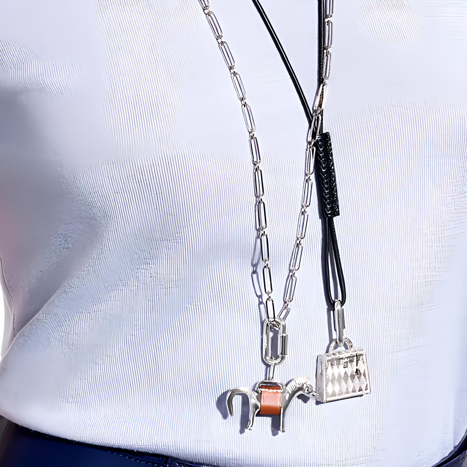 Женская цепочка Hermes Curiosite Kelly (серебряная) — фото 2