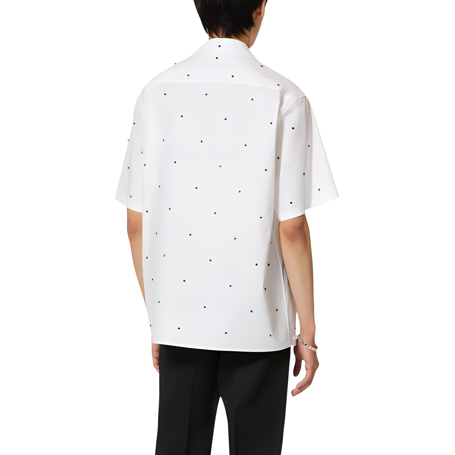 Мужская рубашка Valentino Rockstud Shirt (белая) — фото 3