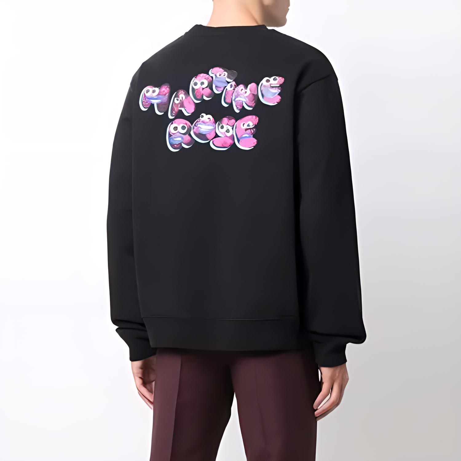 Мужское худи Martine Rose Logo Hoodie (черное) — Черный — фото 4