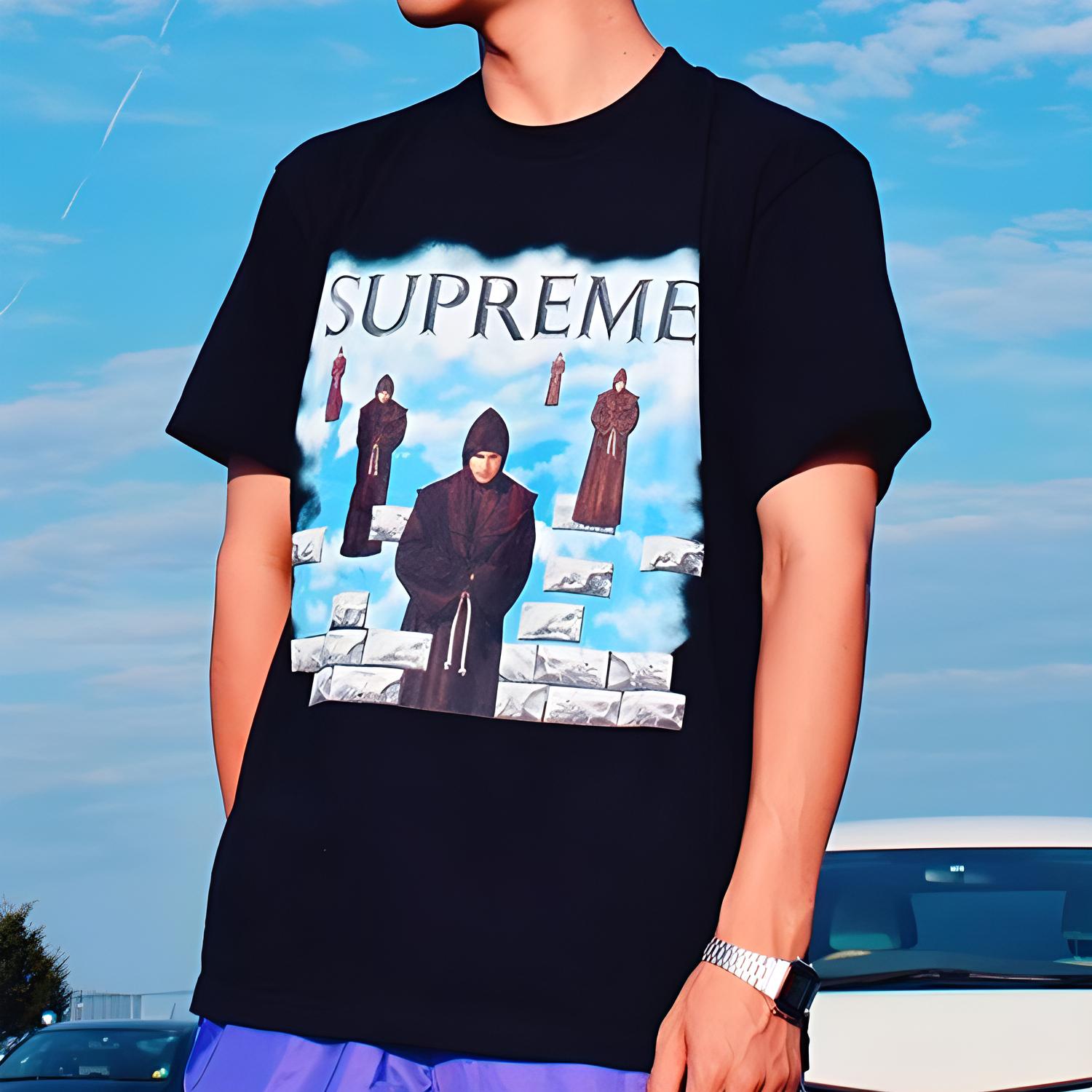 Футболка Supreme С принтом (черная) — фото 2