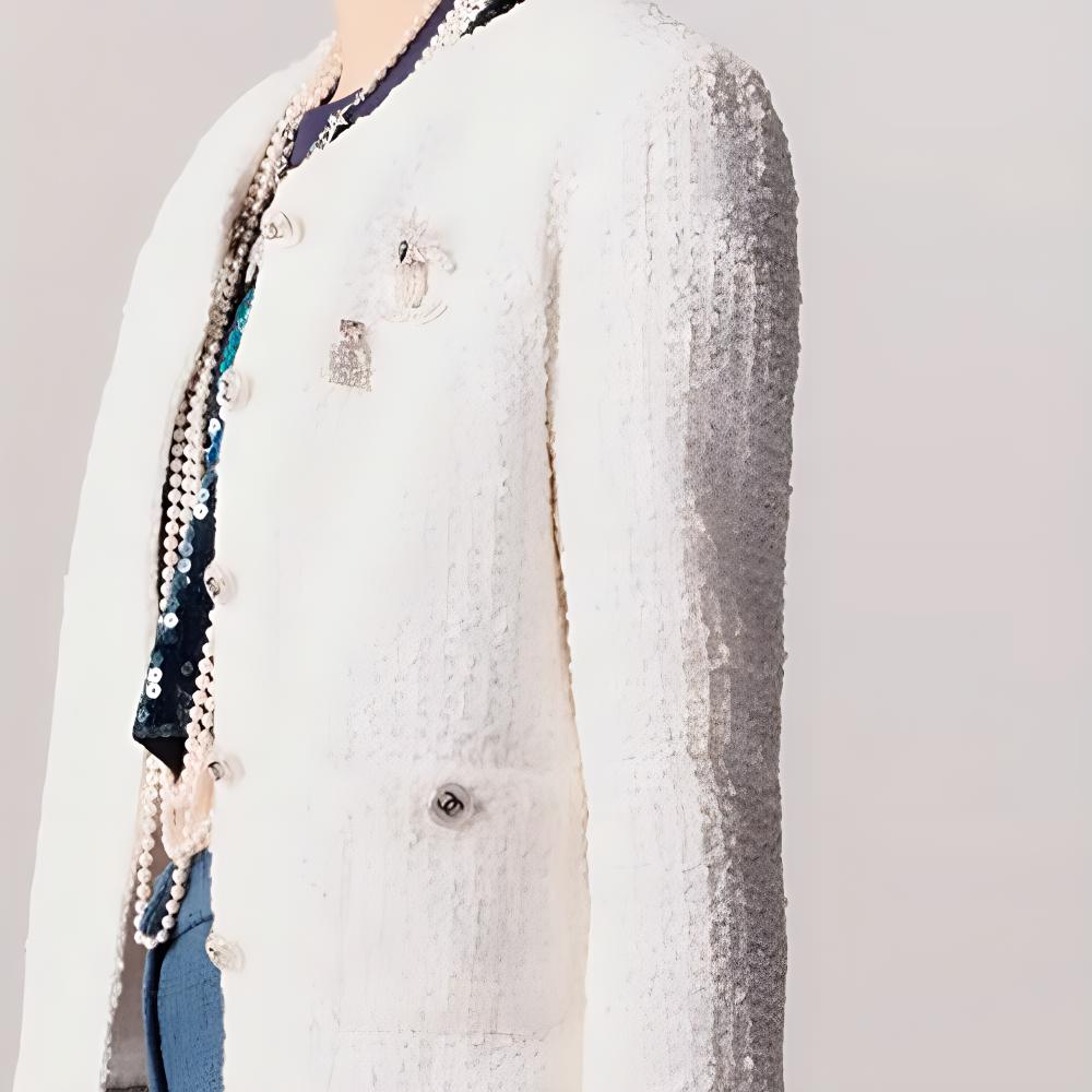 Женская куртка Chanel SS23 (белая) — фото 5