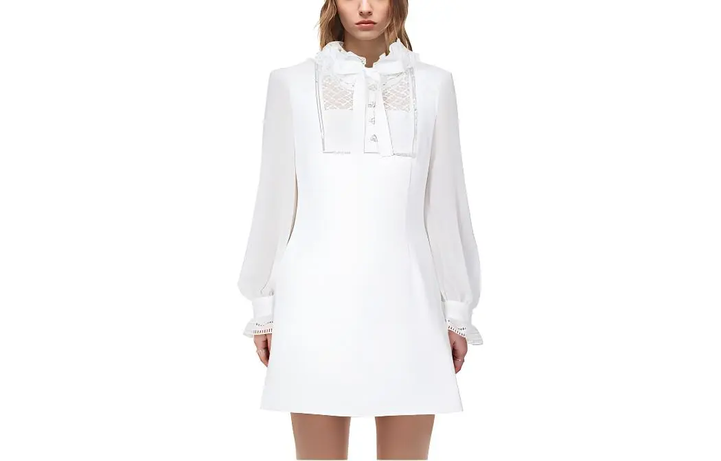 Self portrait Long Sleeved Dresses Women's White