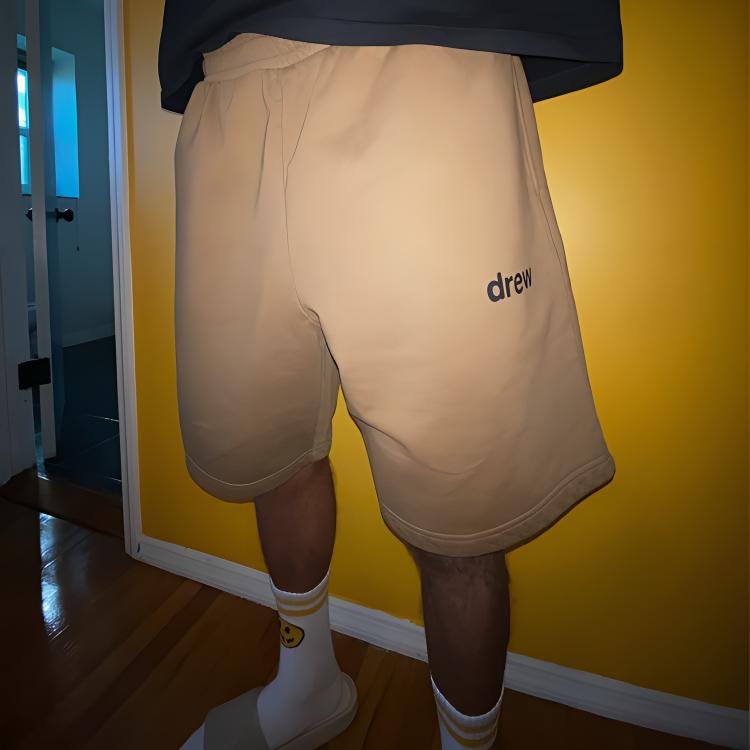 Drew house Letter Logo Series Sports Shorts Unisex Brown Moderate