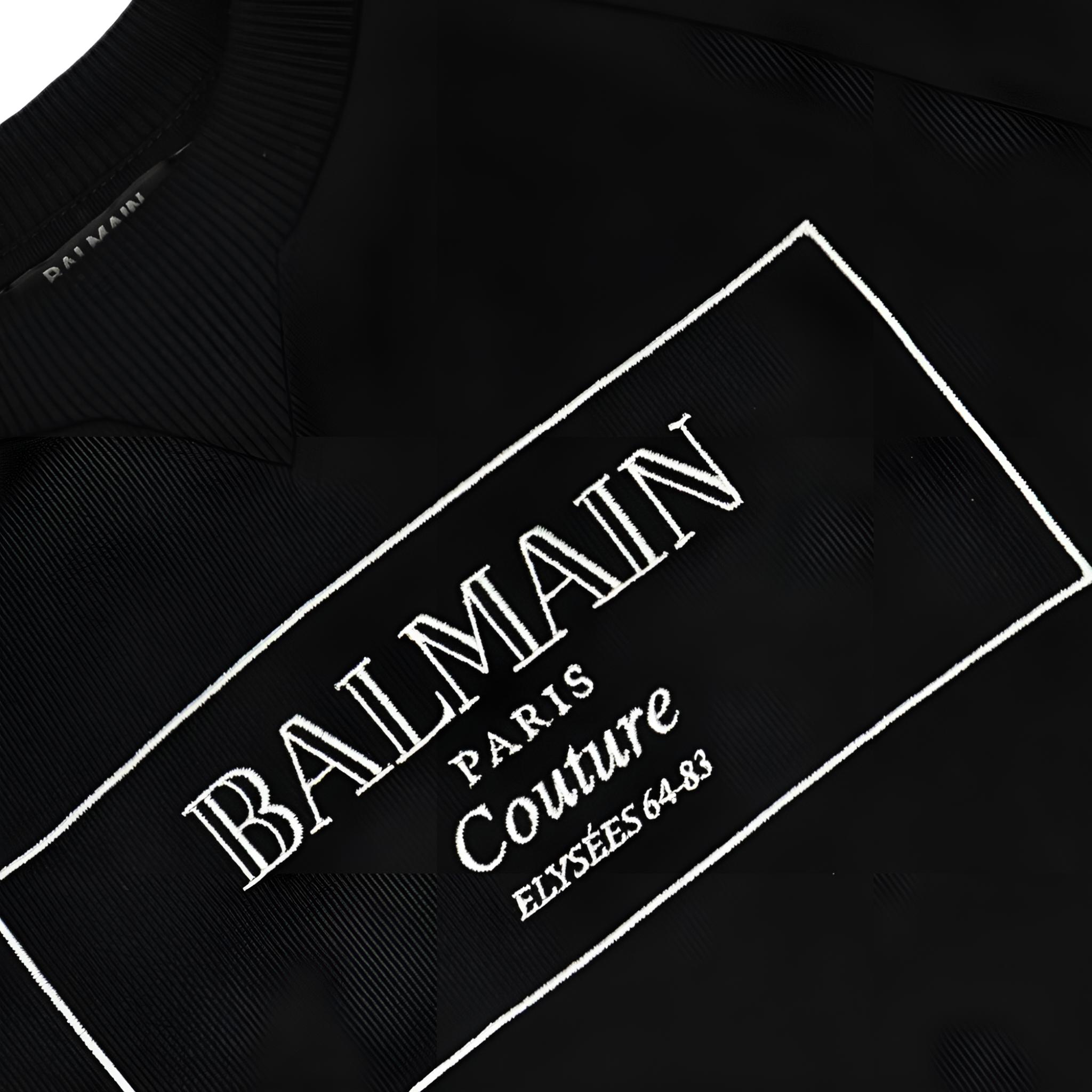 Мужской свитшот BALMAIN (черный) — фото 3