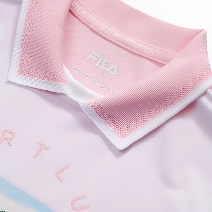 Женская футболка-поло Fila KIDS Polo (белая) — фото 3
