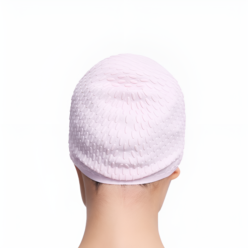 Anta Swimming Caps Silicone Swim Unisex Gray Pink