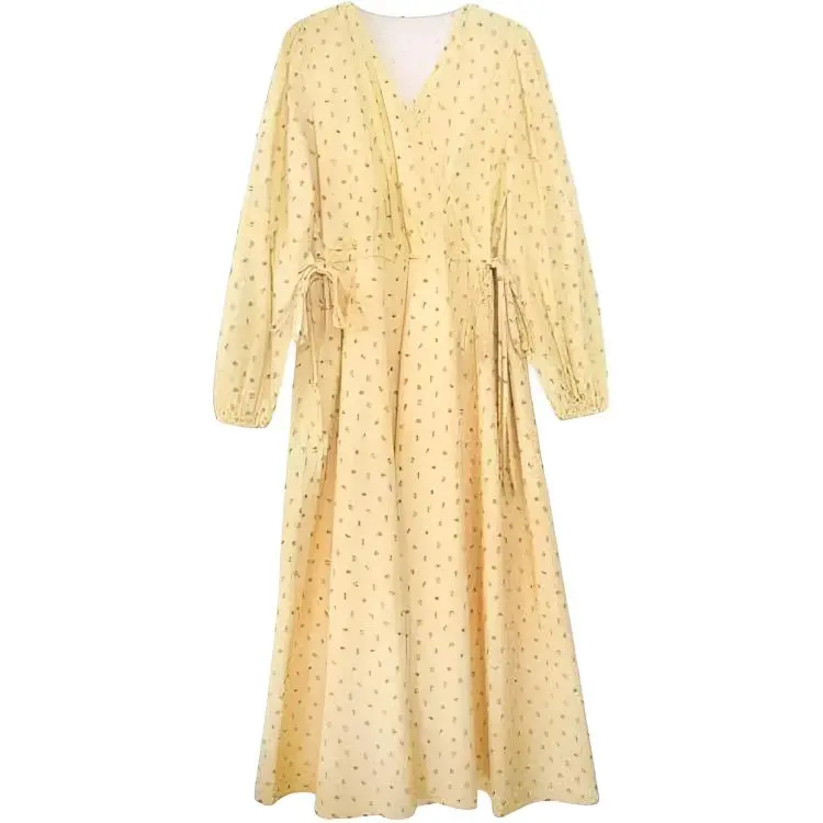 SECFLY OFFICIAL Длинное платье с длинными рукавами женское