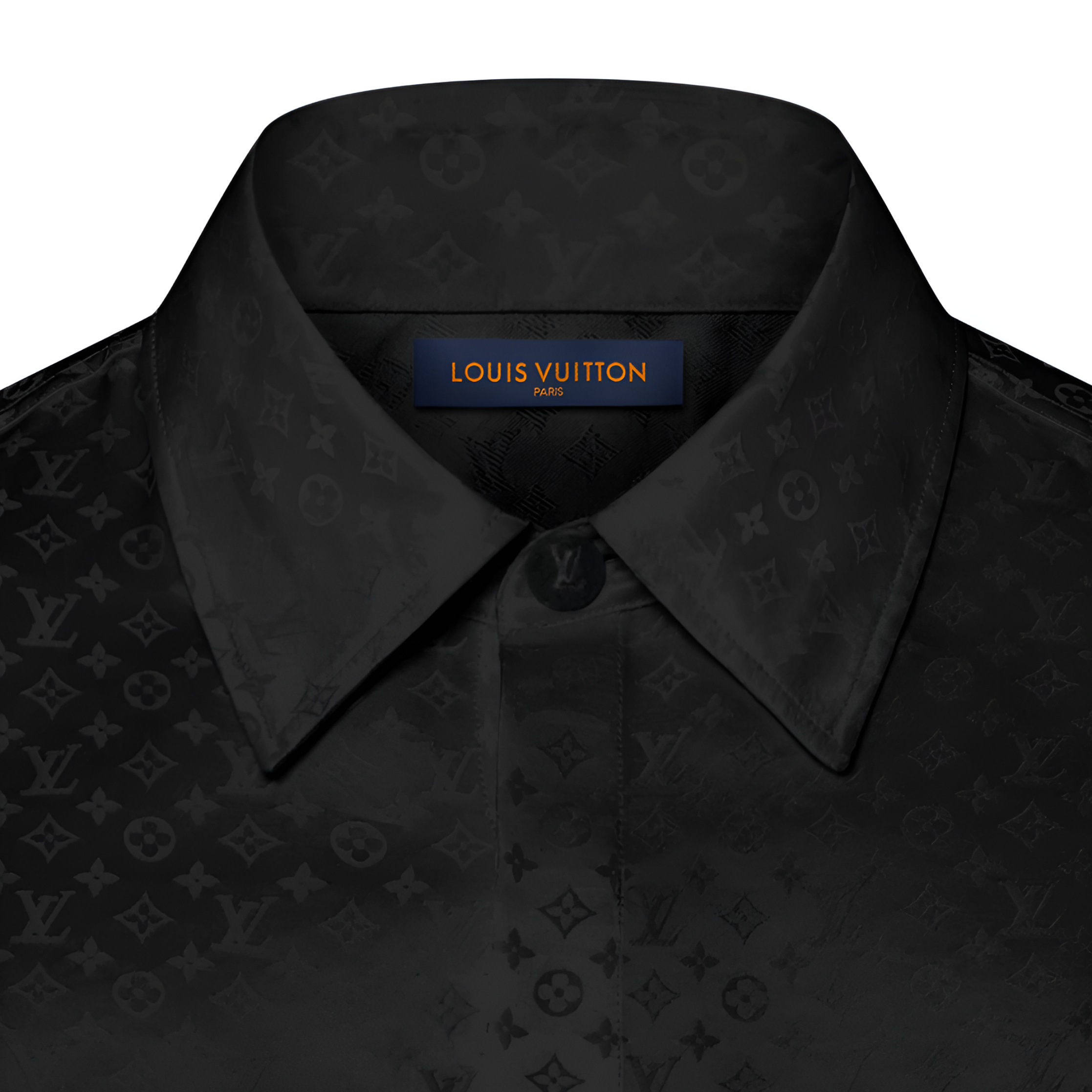 Мужская футболка Louis Vuitton Monogram Shirt (черная) — фото 4