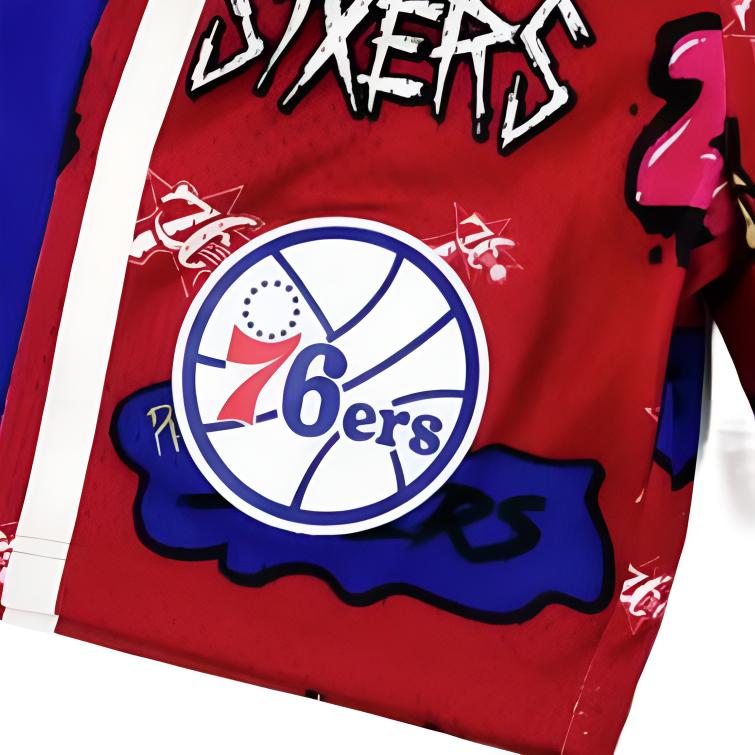 Mitchell Ness Basketball Shorts Unisex Red