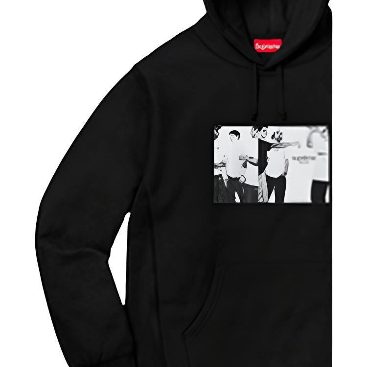 Худи Supreme SS19 Classic Ad Hooded Sweatshirt (черный) — фото 2