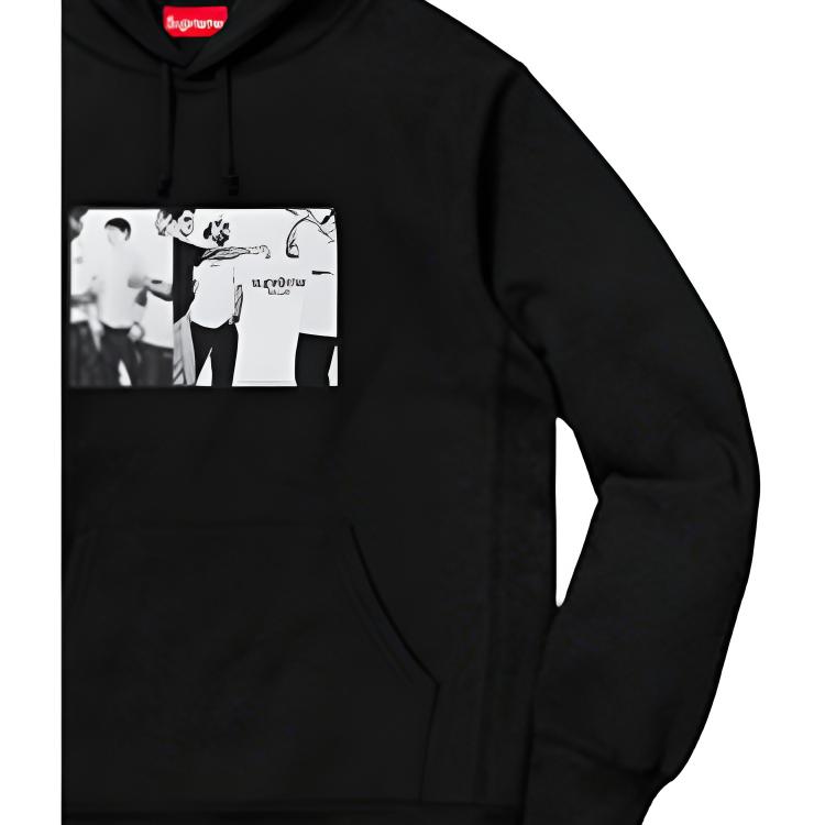 Худи Supreme SS19 Classic Ad Hooded Sweatshirt (черный) — фото 3