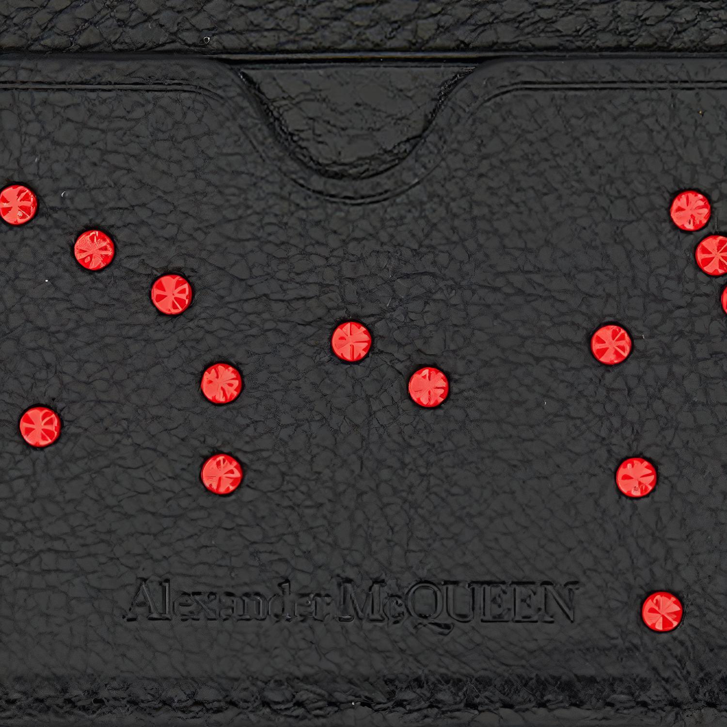 Мужской кошелек Alexander McQueen Cardholder (черный) — фото 4