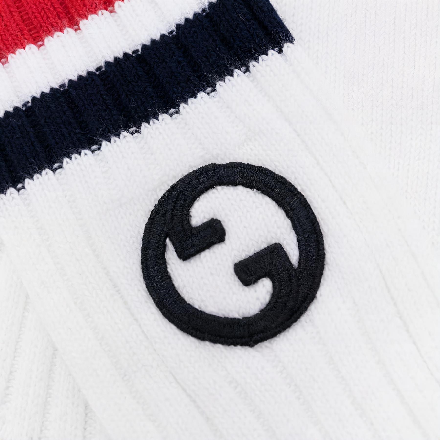 GUCCI Logo Embroidered Ribbed Socks