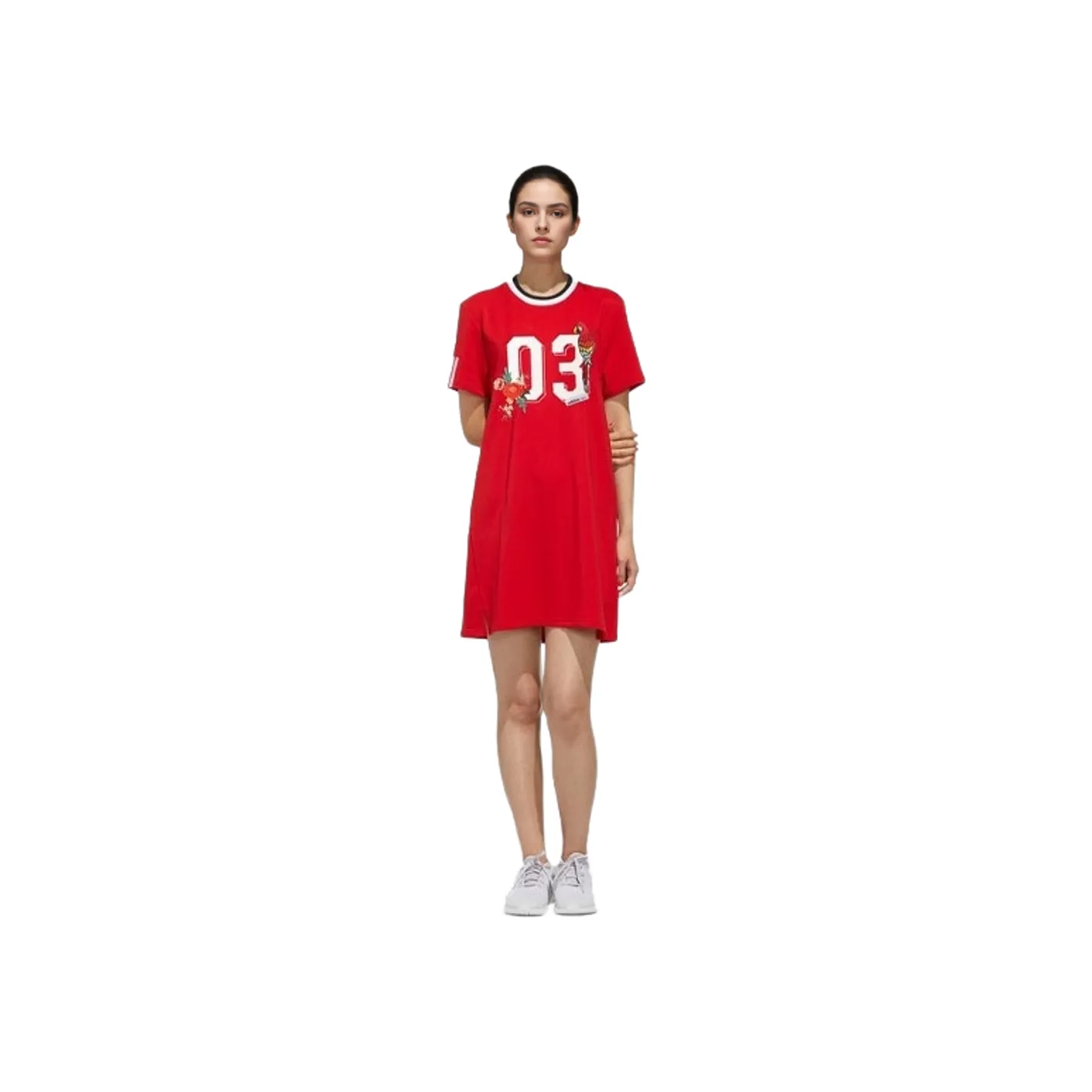 Adidas Neo Short Sleeved Dresses Women's Light Scarlet