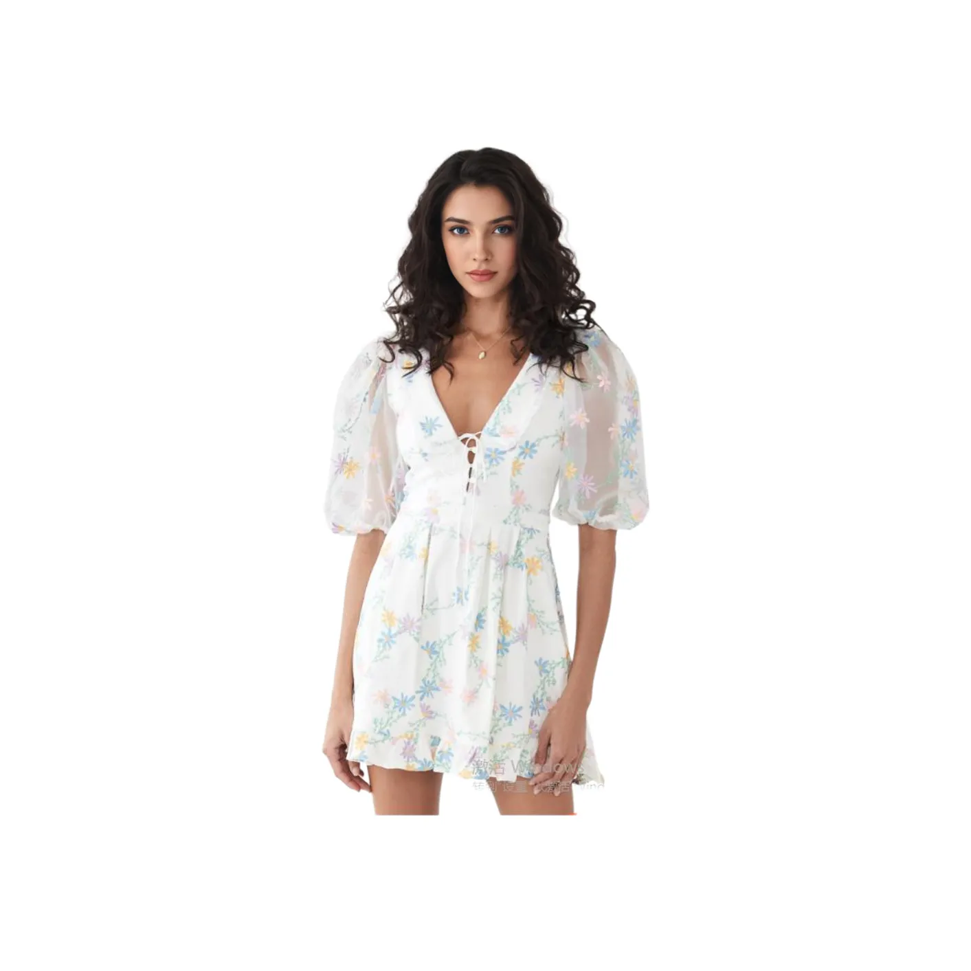 FOR LOVE & LEMONS Short-Sleeved Dresses Women's Ivory
