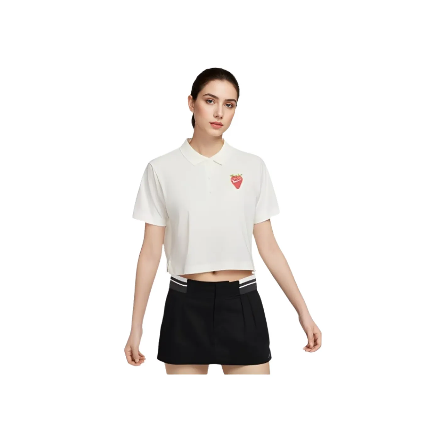 Nike Поло Женское Молочно-белое