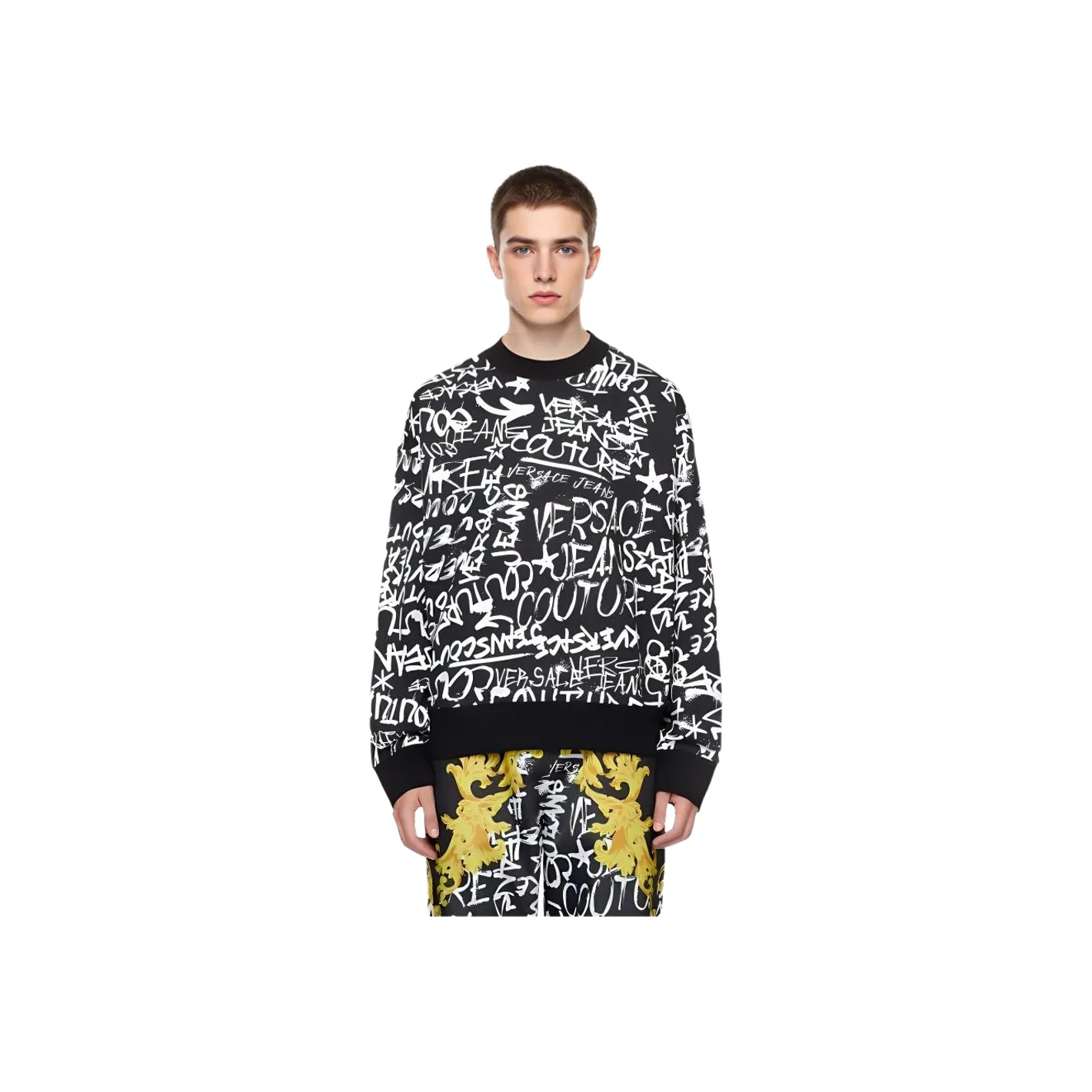 VERSACE JEANS Sweatshirts Men Black