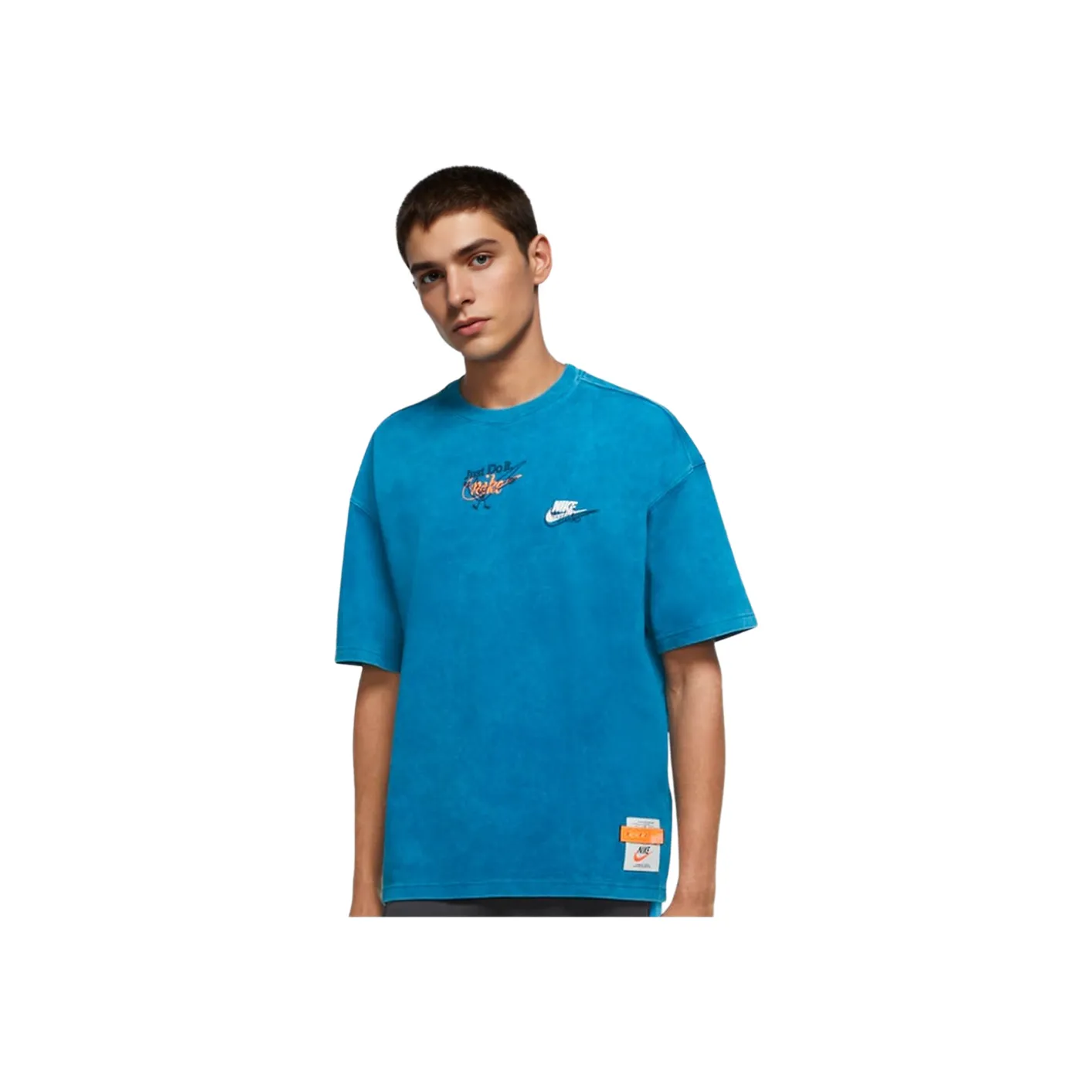 Nike Drop Shoulder Sleeve T-Shirt Men's Blue