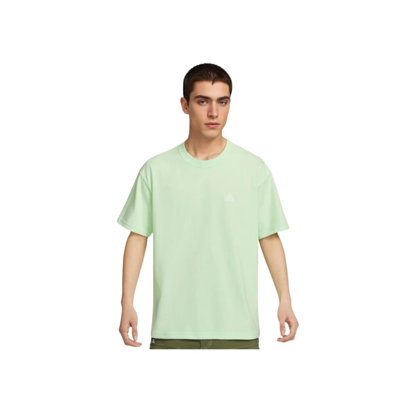 Nike Паровой Зеленый Мужской T-Рубашки