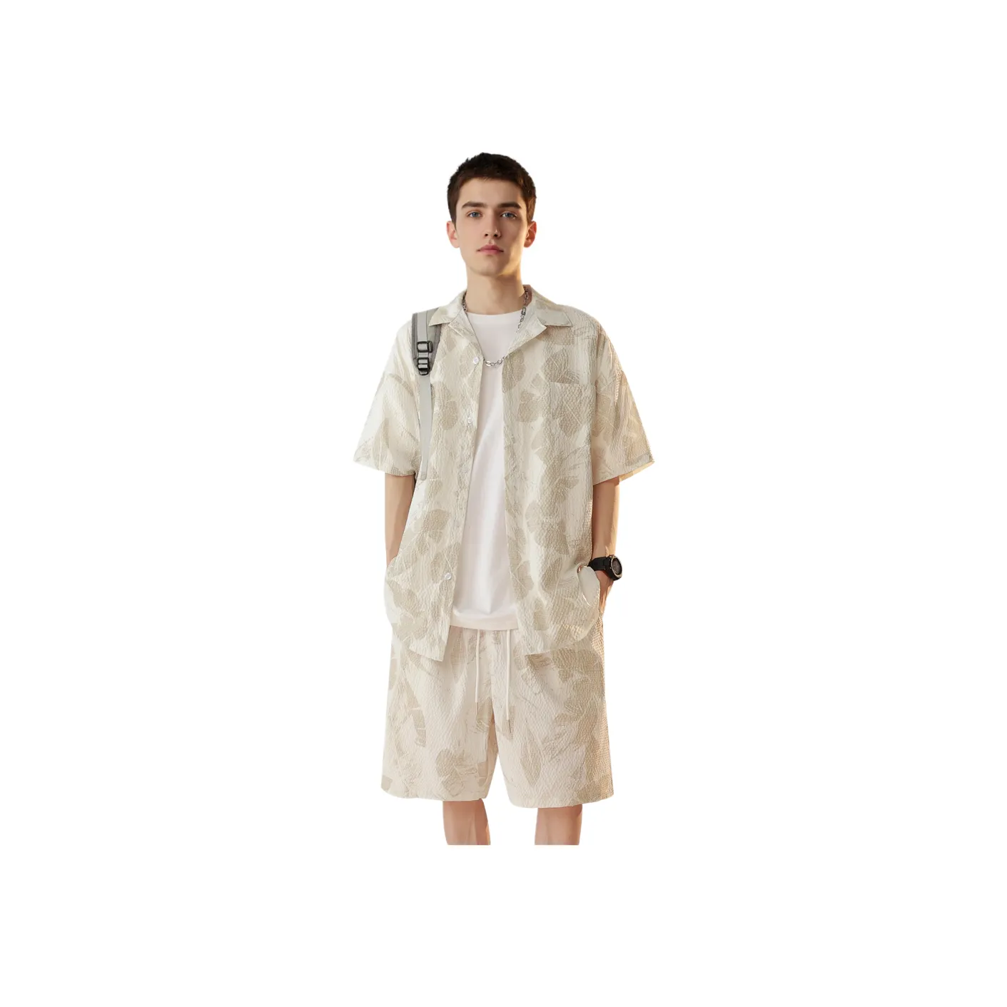 RAP PANDA Рубашка Matching Набор Унисекс Cuba Абрикос