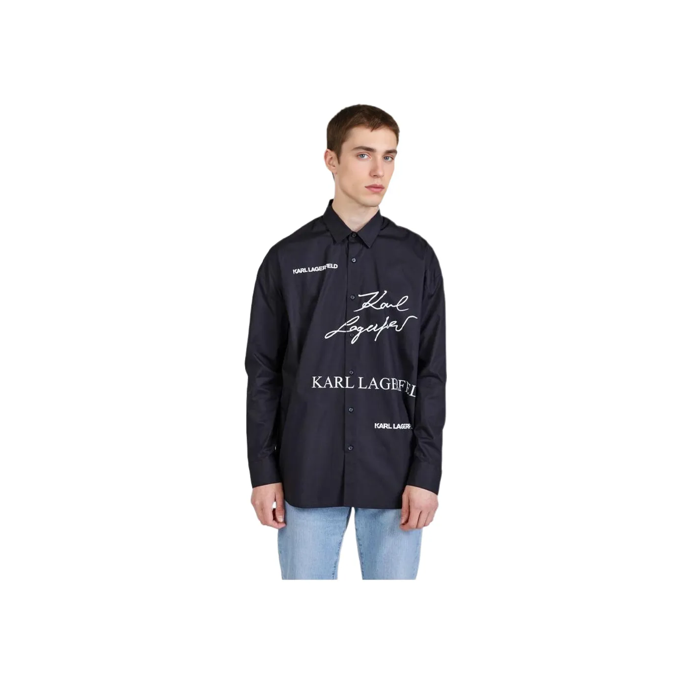 Karl Lagerfeld Рубашка Мужская Черная