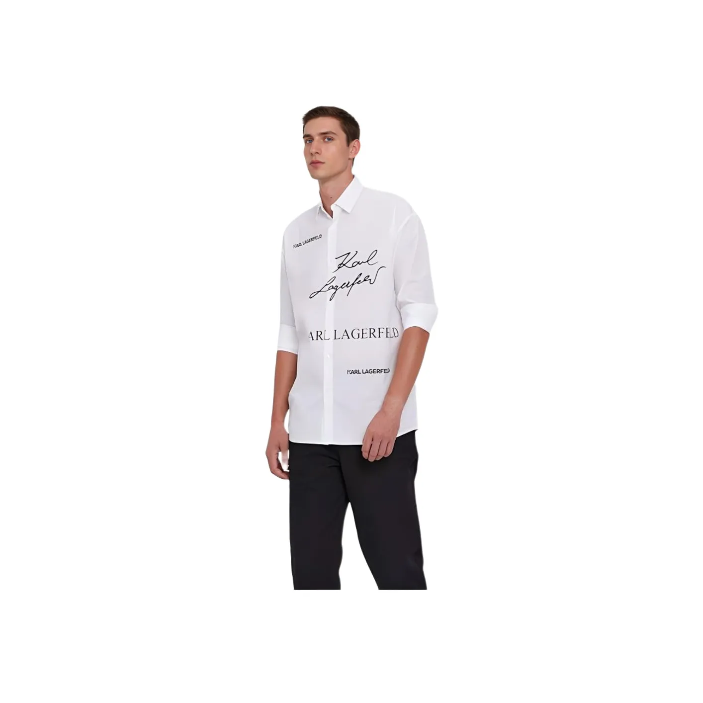 Karl Lagerfeld Рубашка Мужская Белая