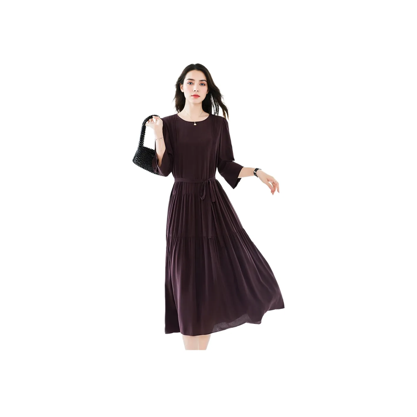 To the west Long-Sleeved Dresses Women's Maroon