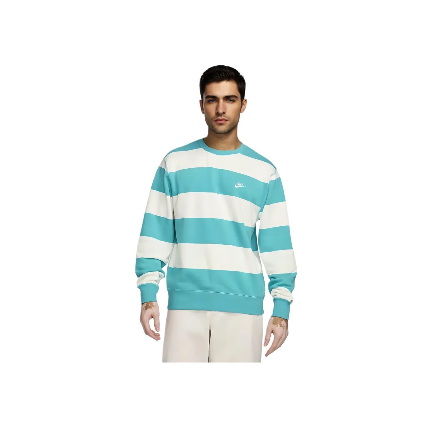 Nike Club Fleece Свитшот Мужской Кактус Зеленый