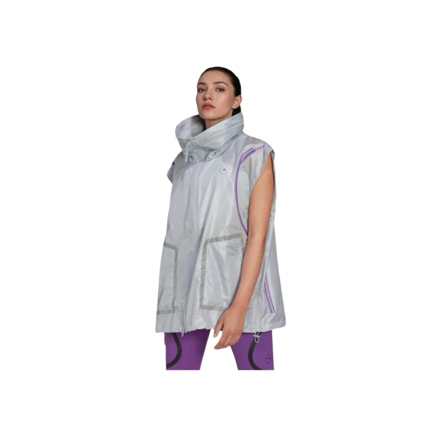 Adidas BY Stella McCartney TRUEPACE Бег GILET Жилет Женские Прозрачный Агат
