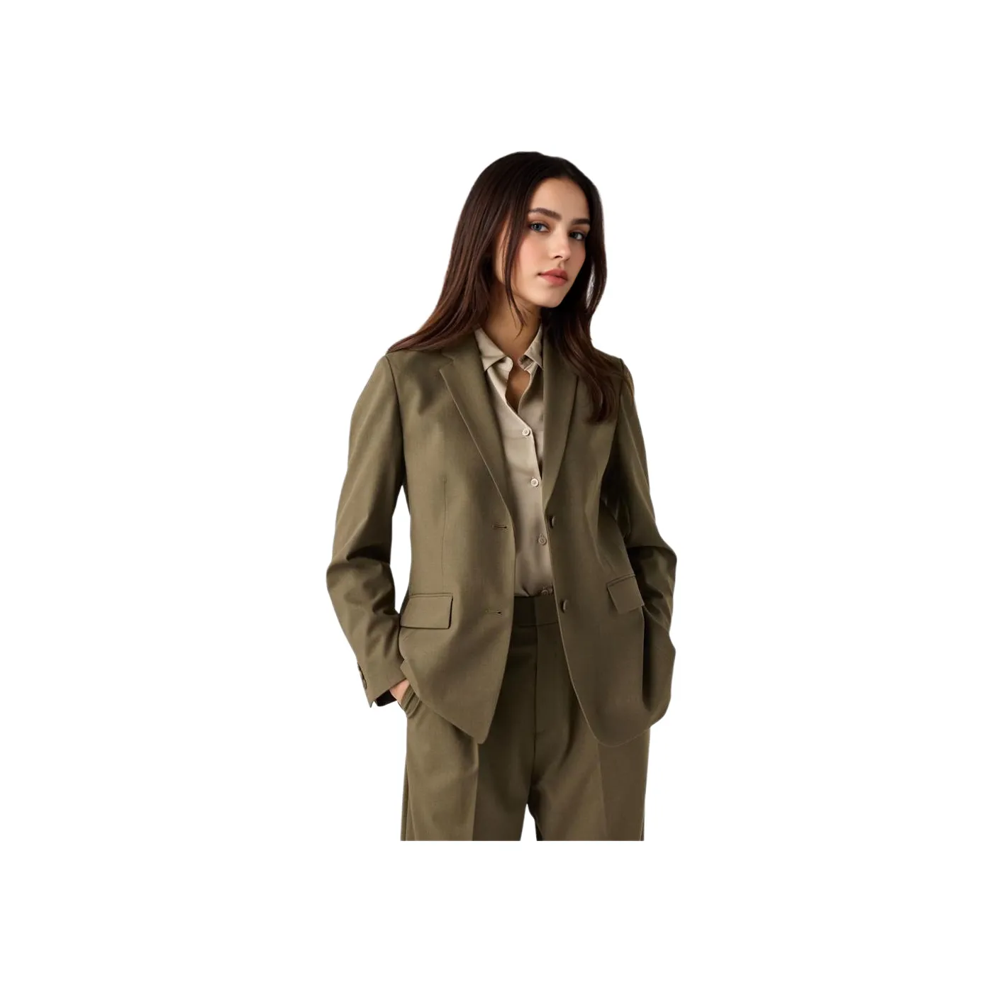 UNIQLO Business Suit Women's Olive