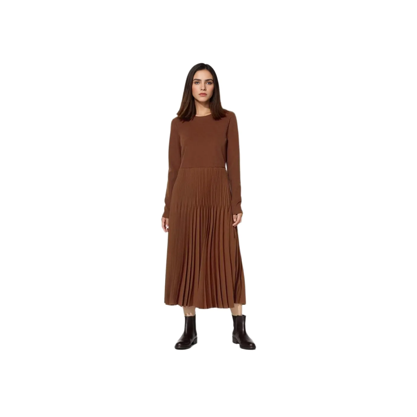 UNIQLO Long Sleeved Dress Women's Umber