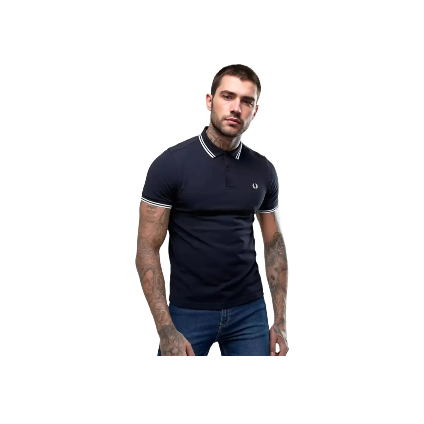 FRED PERRY Поло Мужское Темно-синий