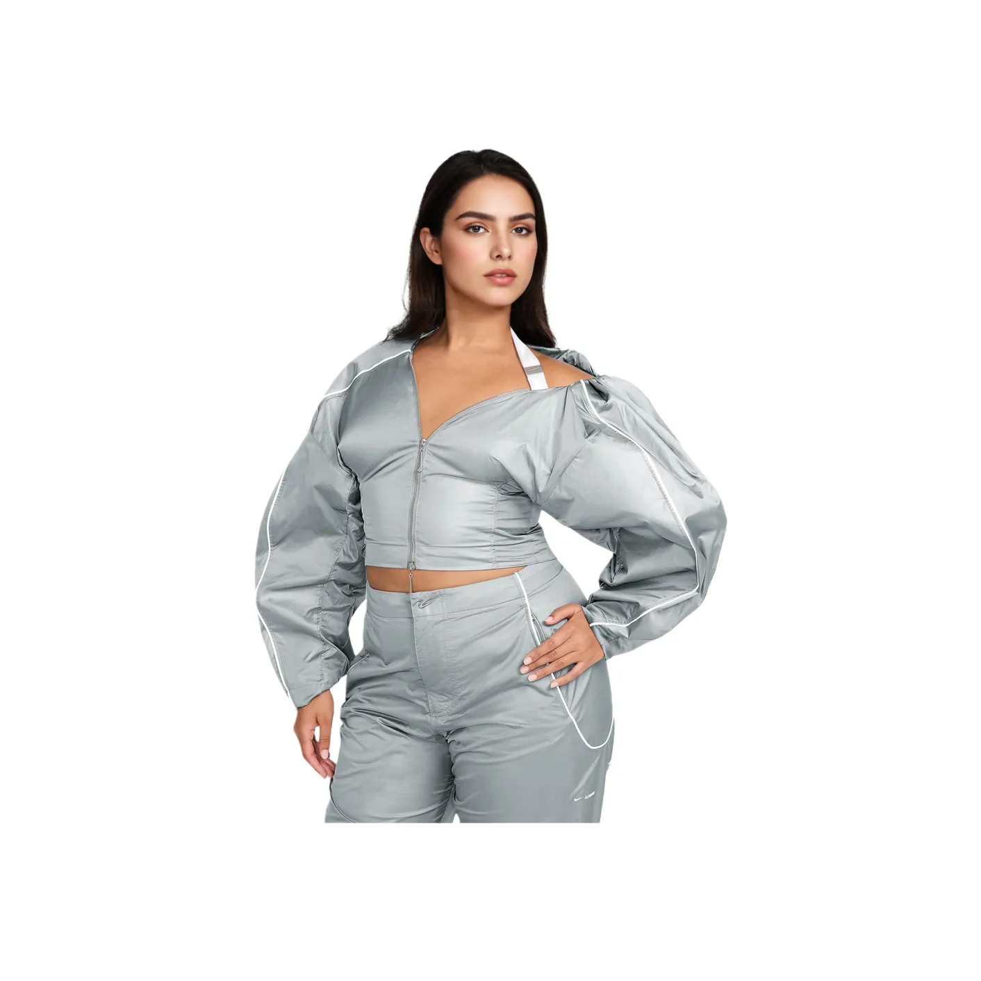 Nike x Jacquemus Куртки и Пальто Женские Particle Серый Белый