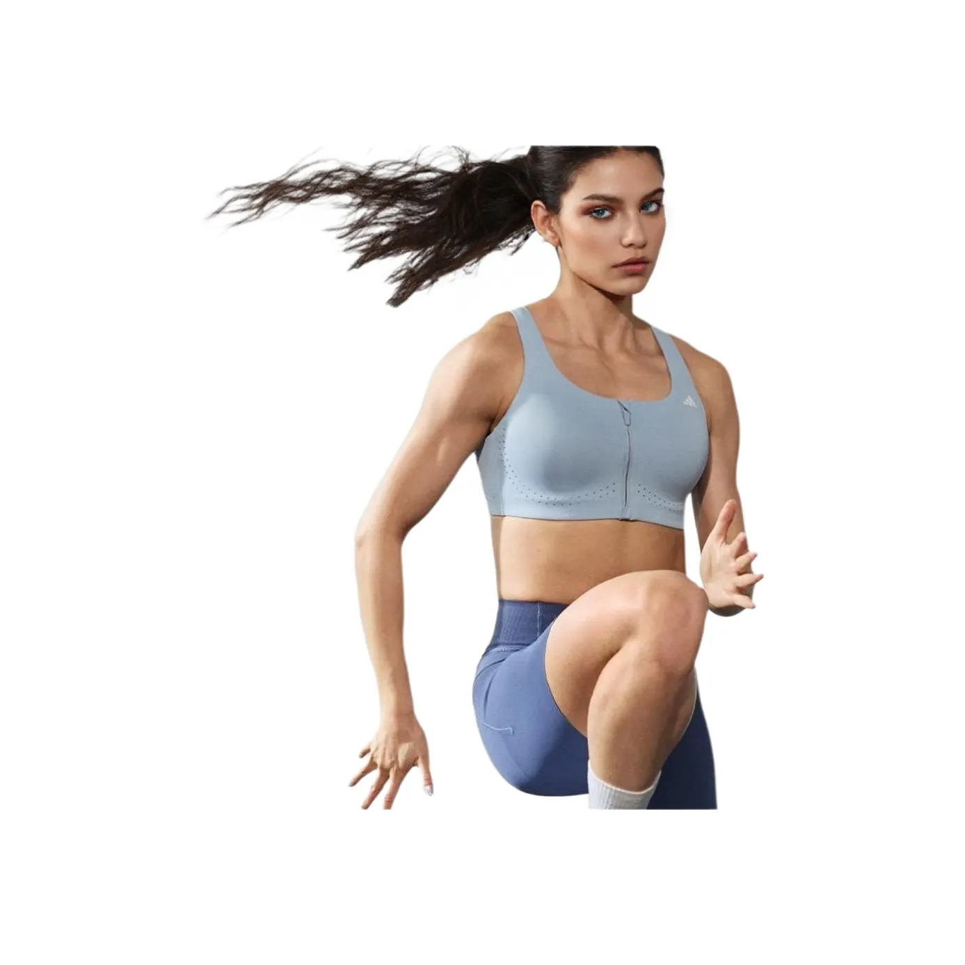 Adidas EASY FIT TRAIN HIGH SUPPORT BRA Sports Underwear Women's Light Aqua Blue