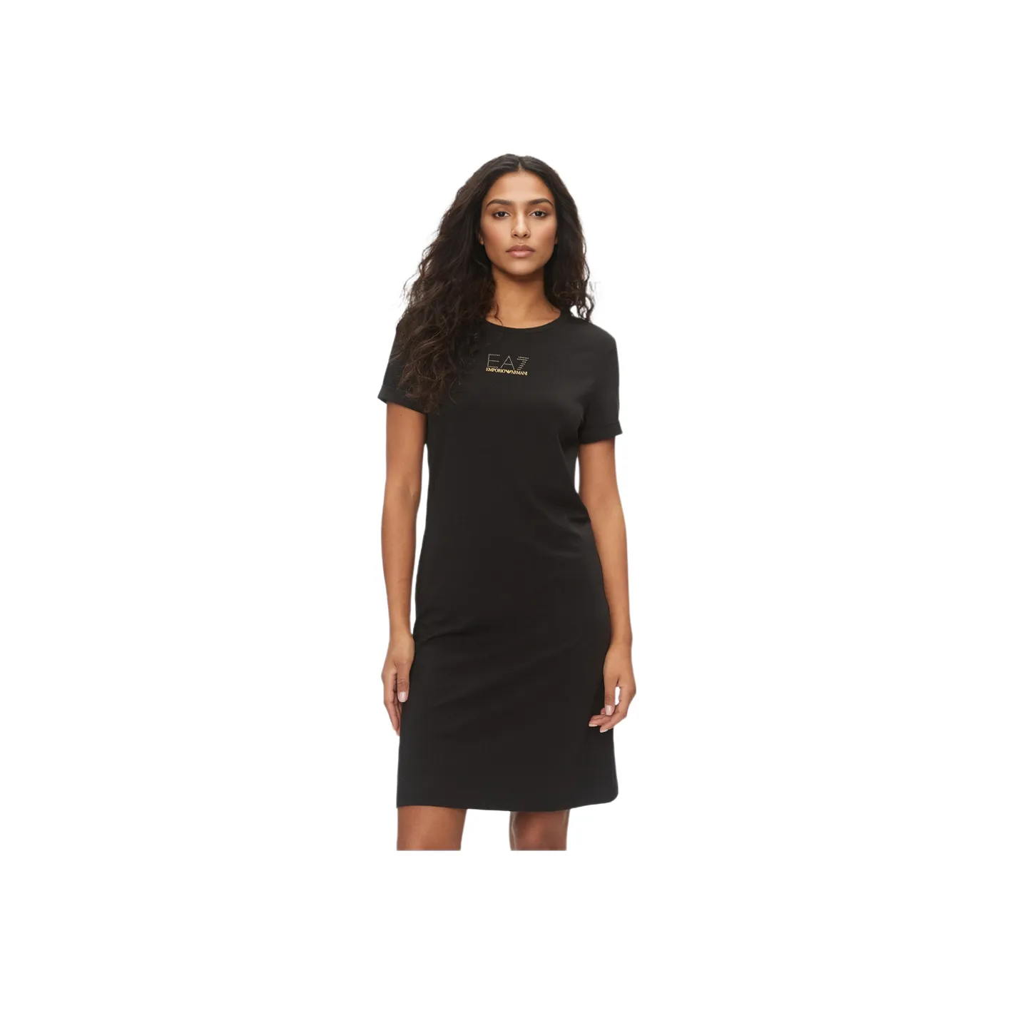 EMPORIO ARMANI EA7 Short Sleeved Dresses Women's Black