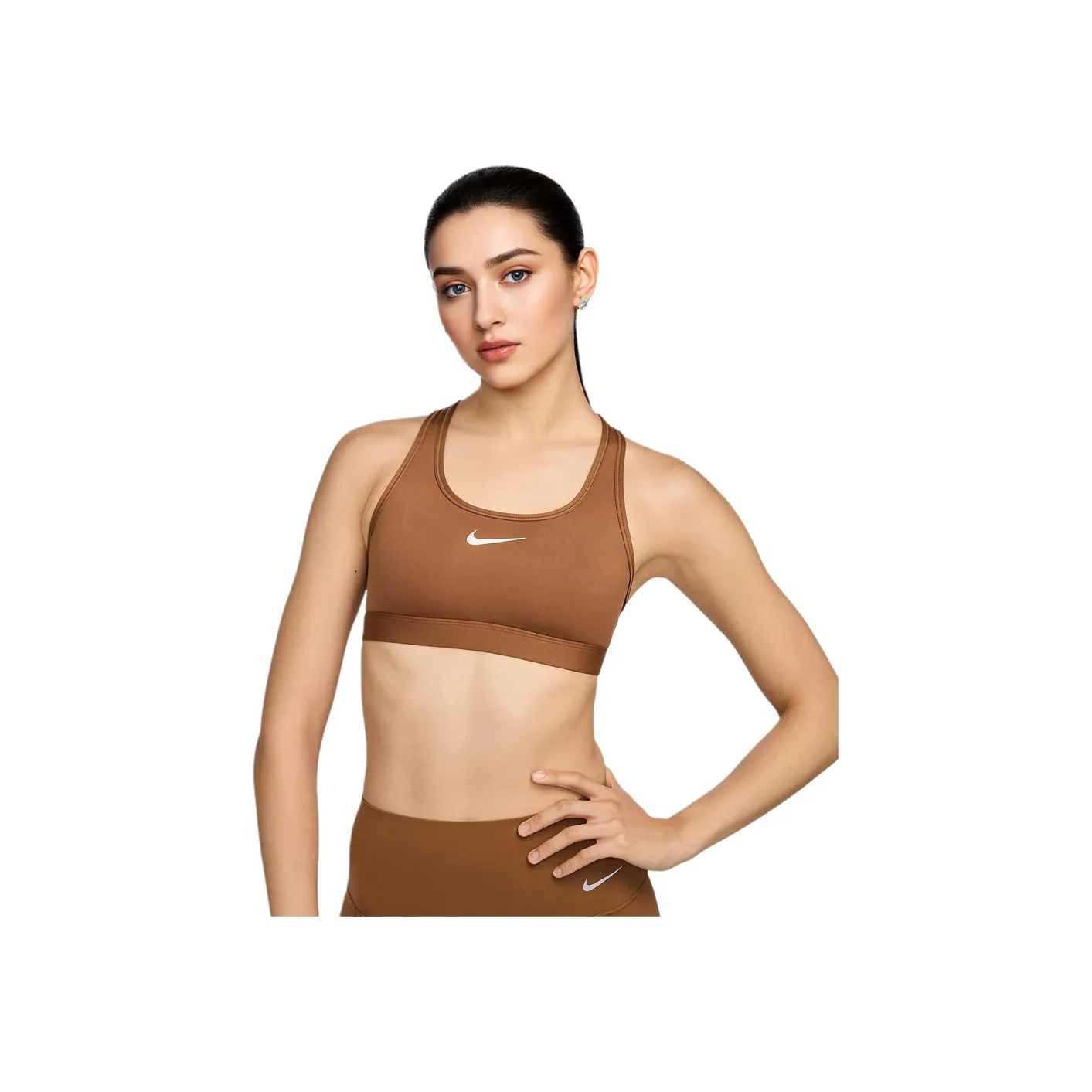 Nike Swoosh KYOKA Sports Underwear Women's Light British Brown/White